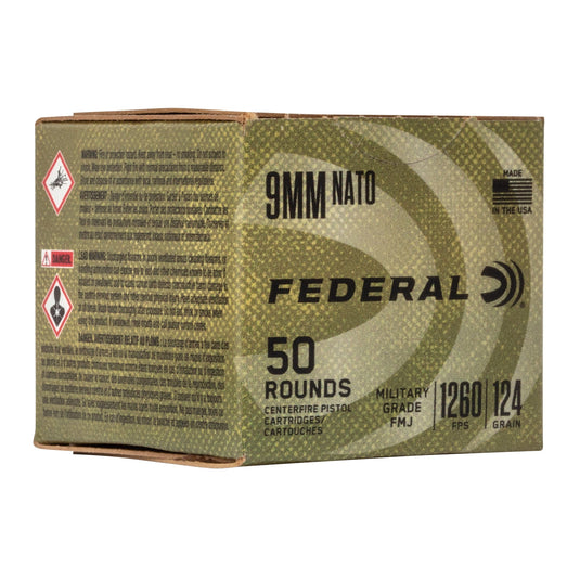 FED MIL-GRADE 9MM 124GR FMJ 50/500 - FEC9N882 - Marksmans Corner