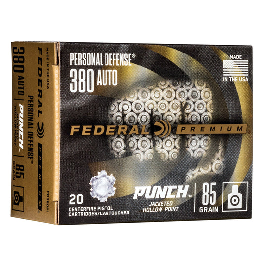 FED PD PUNCH 380AUTO 85GR JHP 20/200 - FEPD380P1 - Marksmans Corner