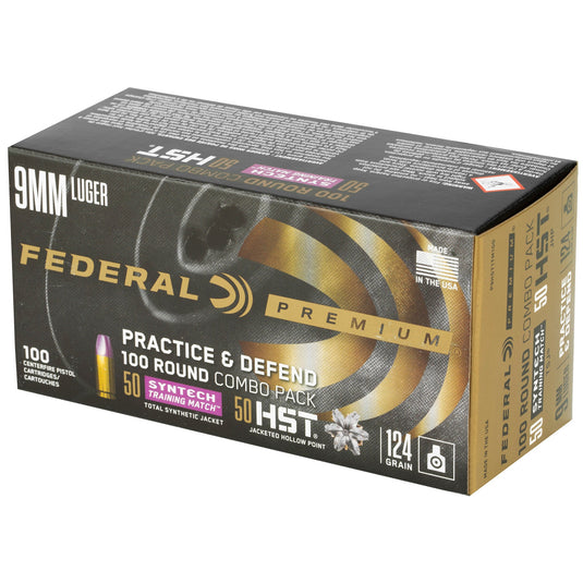 FED PRCTC & DFND 9MM HST/SYN 124GR - FEP9HST1TM100 - Marksmans Corner