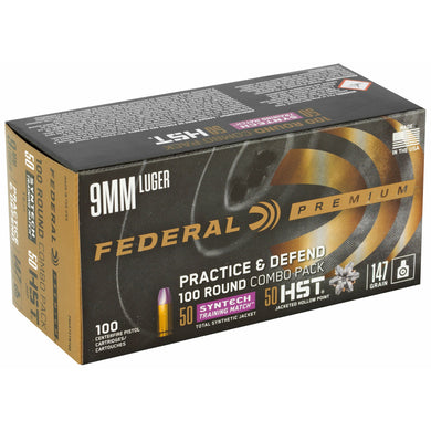 FED PRCTC &DFND 9MM HST/SYN 147GR - FEP9HST2TM100 - Marksmans Corner