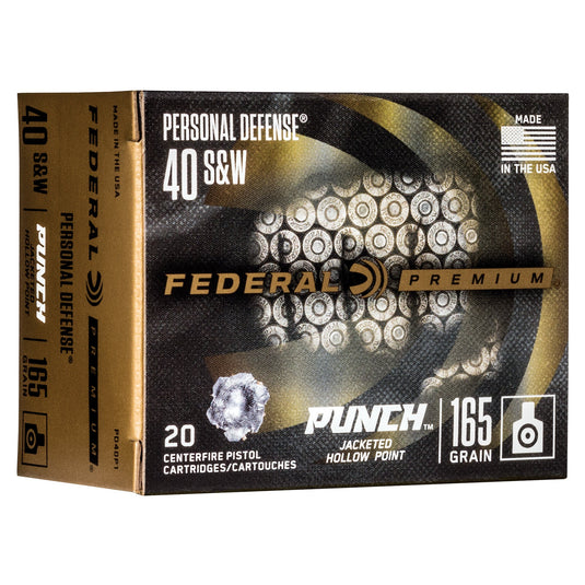 FED PUNCH 40 S&W 165GR JHP 20/200 - FEPD40P1 - Marksmans Corner