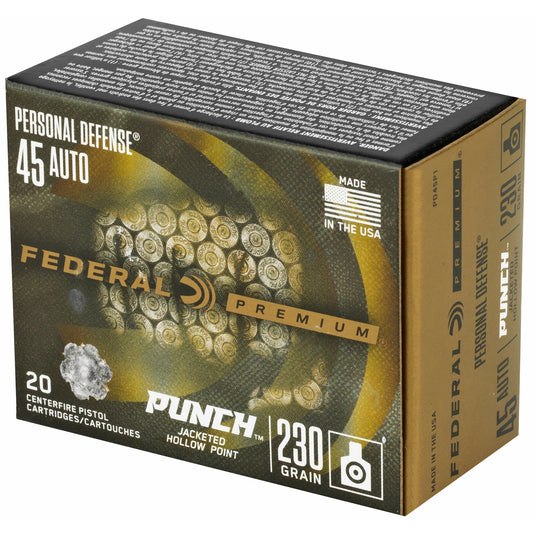 FED PUNCH 45ACP 230GR JHP 20/200 - FEPD45P1 - Marksmans Corner