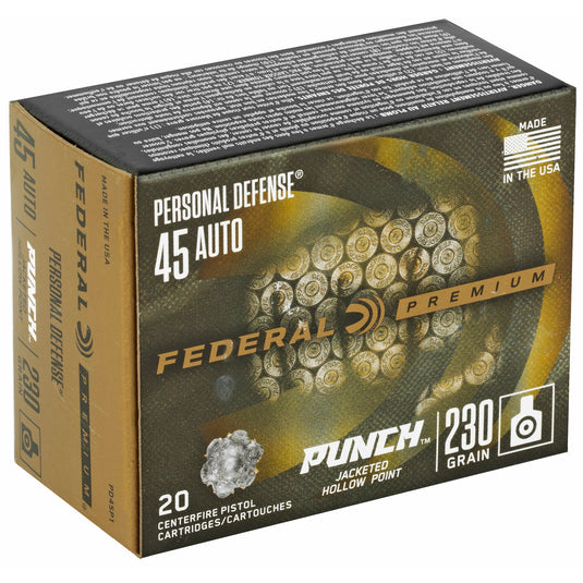 FED PUNCH 45ACP 230GR JHP 20/200 - FEPD45P1 - Marksmans Corner