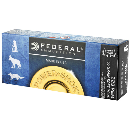 FED PWRSHK 223REM 55GR SP 20/200 - FE223A - Marksmans Corner