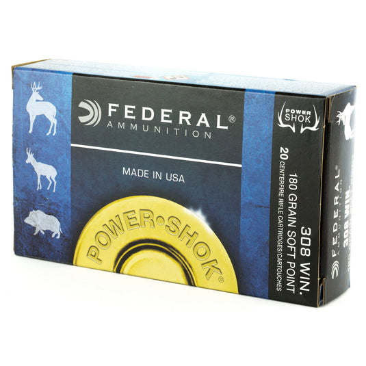 FED PWRSHK 308WN 180GR SP 20/200 - FE308B - Marksmans Corner