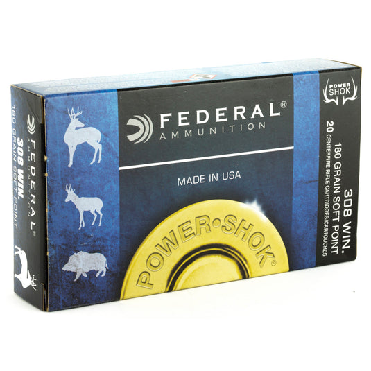 FED PWRSHK 308WN 180GR SP 20/200 - FE308B - Marksmans Corner