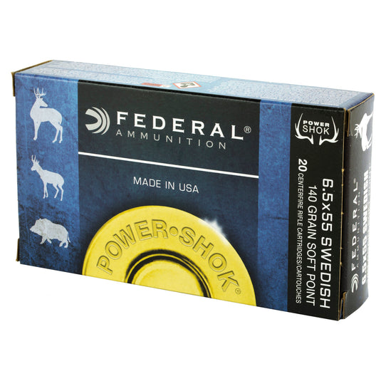 FED PWRSHK 6.5X55 140GR SP 20/200 - FE6555B - Marksmans Corner