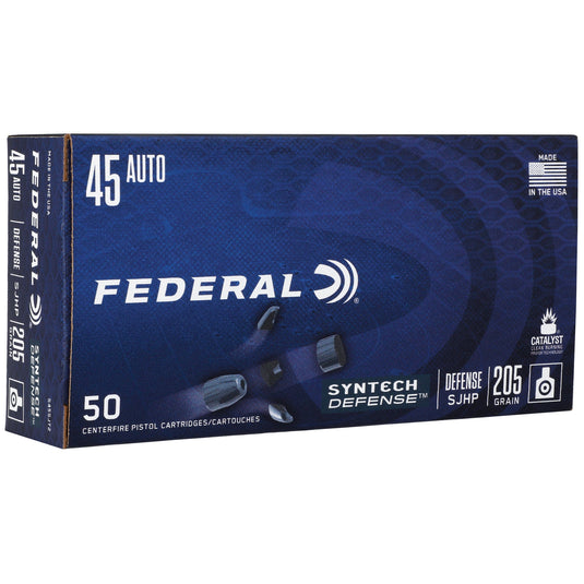 FED SYN DEF 45AUTO 205GR SJHP 50/500 - FES45SJT2 - Marksmans Corner