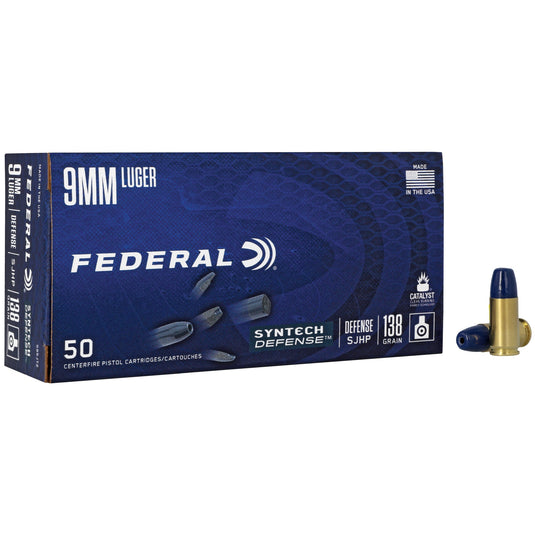 FED SYN DEF 9MM 138GR SJHP 50/500 - FES9SJT2 - Marksmans Corner