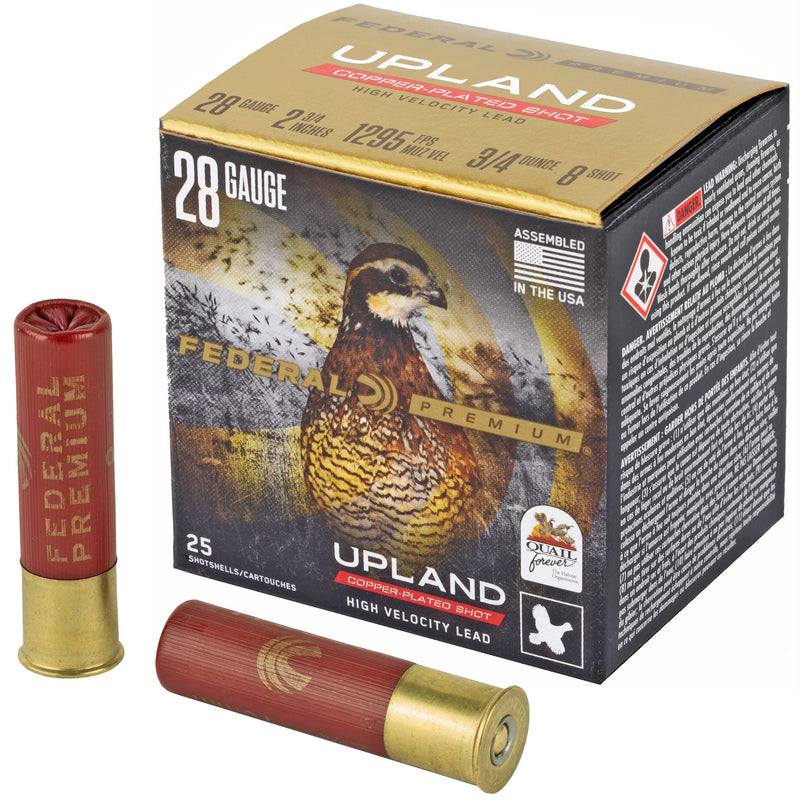 Load image into Gallery viewer, FED UPLAND 28GA #8 SHOTSHELL 25/250 - FEP2838 - Marksmans Corner
