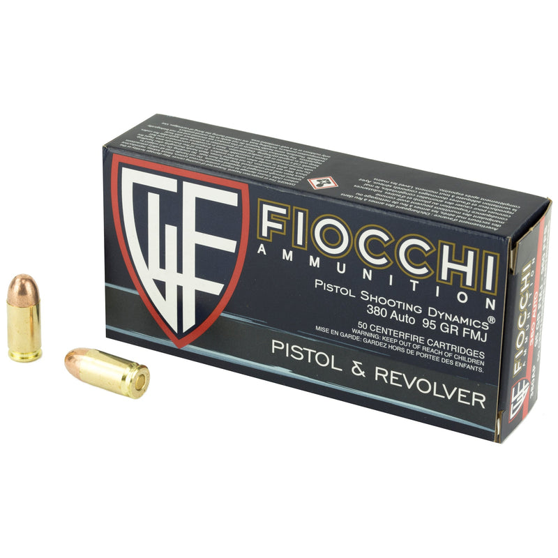 Load image into Gallery viewer, FIOCCHI 380ACP 95GR FMJ 50/1000 - F380AP - Marksmans Corner
