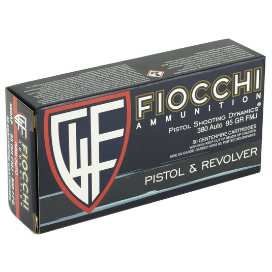 FIOCCHI 380ACP 95GR FMJ 50/1000 - F380AP - Marksmans Corner