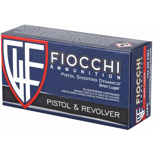 FIOCCHI 9MM 124GR FMJ 50/1000 - F9APB - Marksmans Corner