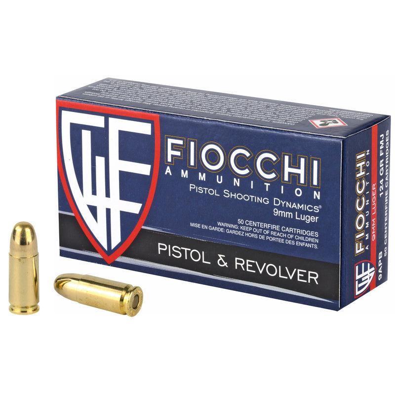 Load image into Gallery viewer, FIOCCHI 9MM 124GR FMJ 50/1000 - F9APB - Marksmans Corner
