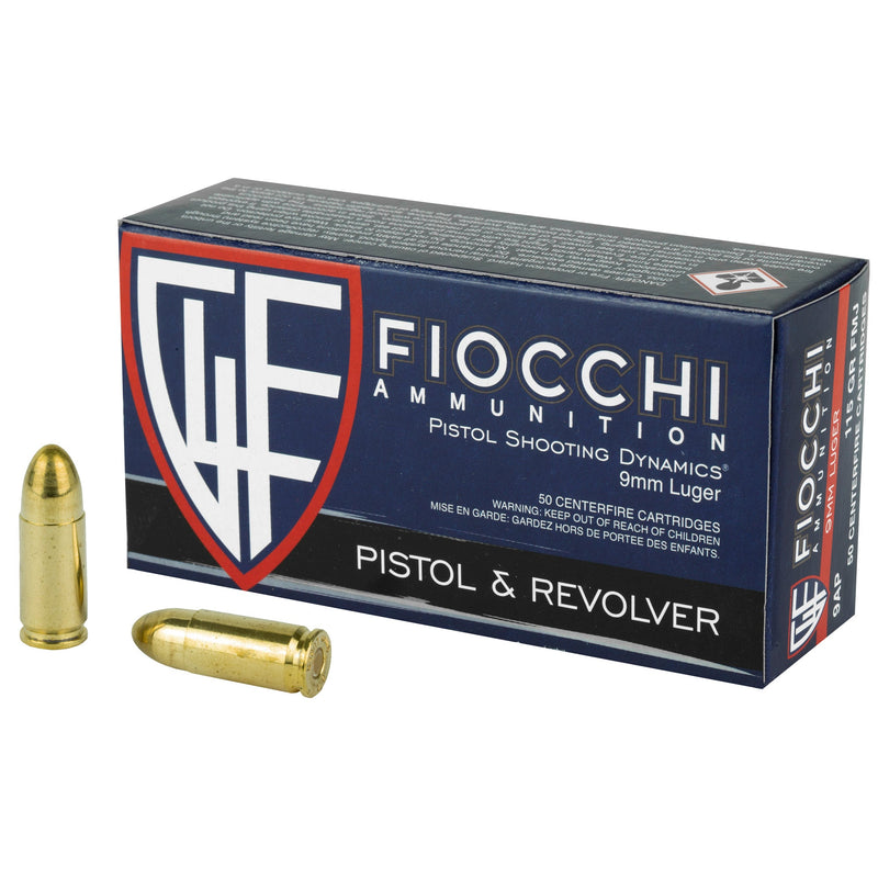 Load image into Gallery viewer, FIOCCHI 9MM 147GR FMJ 50/1000 - F9APD - Marksmans Corner
