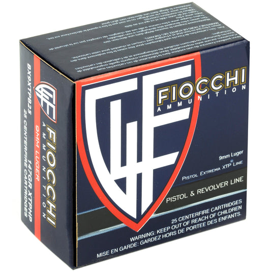 FIOCCHI 9MM 147GR XTP 25/500 - F9XTPB25 - Marksmans Corner