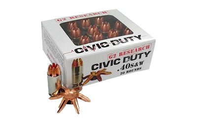 G2R CIVIC DUTY 40S&W 122GR 20/500 - G200620 - Marksmans Corner