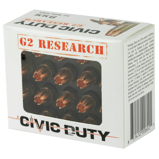 G2R CIVIC DUTY 9MM 94GR 20/500 - G206025 - Marksmans Corner