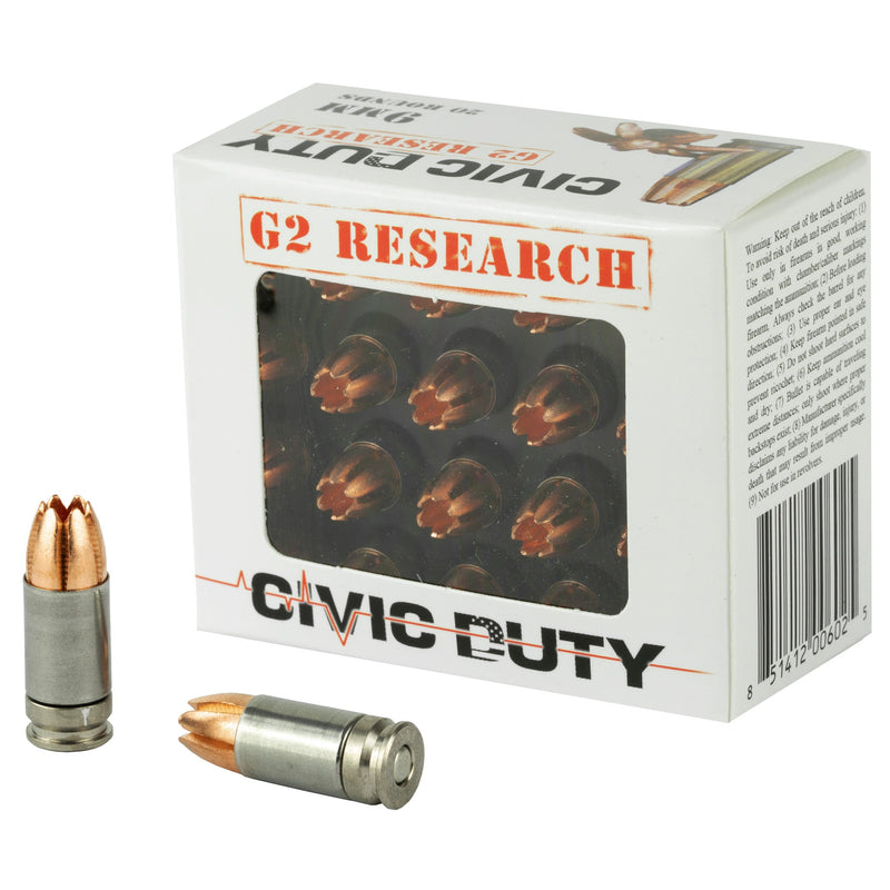 Load image into Gallery viewer, G2R CIVIC DUTY 9MM 94GR 20/500 - G206025 - Marksmans Corner
