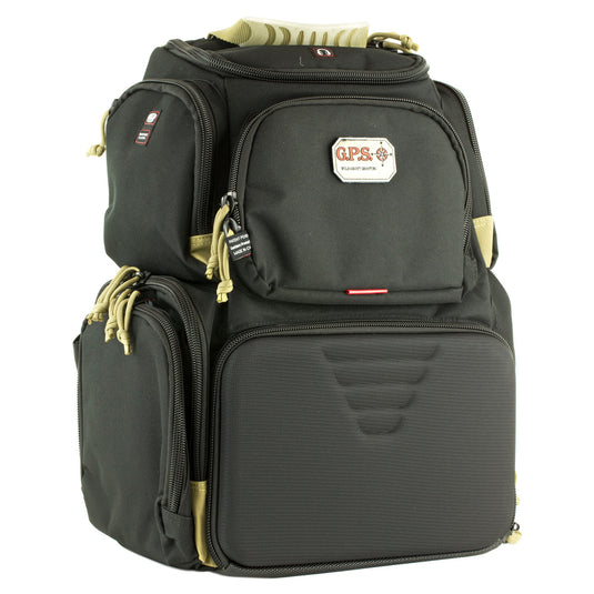 GPS HANDGUNNER BACKPACK BLK/TAN - GOGPS-1711BPBT - Marksmans Corner