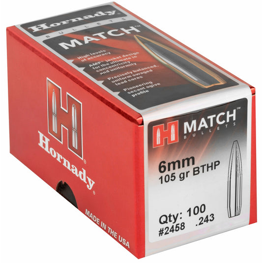 HRNDY MATCH 6MM .243 105GR 100CT - HRB2458 - Marksmans Corner