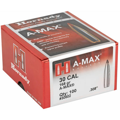 HRNDY MATCH A-MAX 30CAL 168GR 100CT - HRB30502 - Marksmans Corner