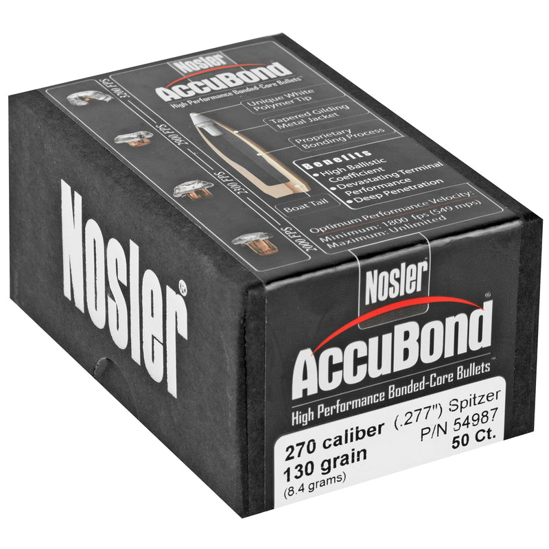 Load image into Gallery viewer, NOSLER 270 CAL 130GR ACCUBOND 50CT - NOSB54987 - Marksmans Corner
