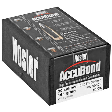 NOSLER 30 CAL 165GR ACCUBOND 50CT - NOSB55602 - Marksmans Corner