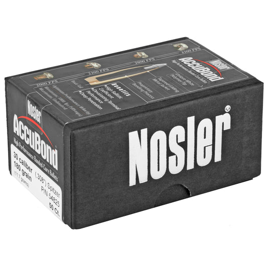 NOSLER 30 CAL 180GR ACCUBOND 50CT - NOSB54825 - Marksmans Corner