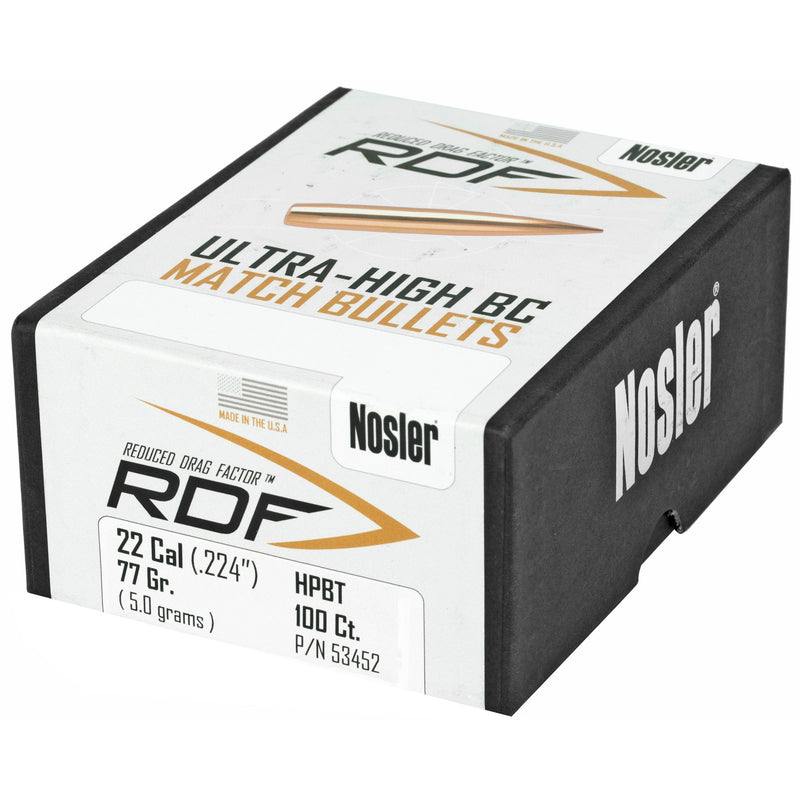 Load image into Gallery viewer, NOSLER RDF 22 77 HPBT 100CT - NOSB53452 - Marksmans Corner
