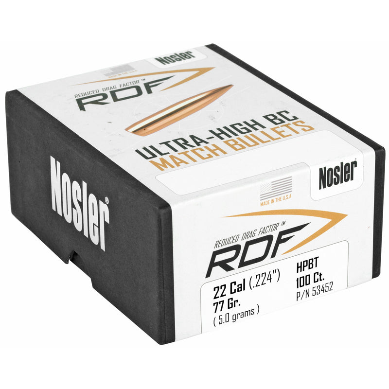 Load image into Gallery viewer, NOSLER RDF 22 77 HPBT 100CT - NOSB53452 - Marksmans Corner
