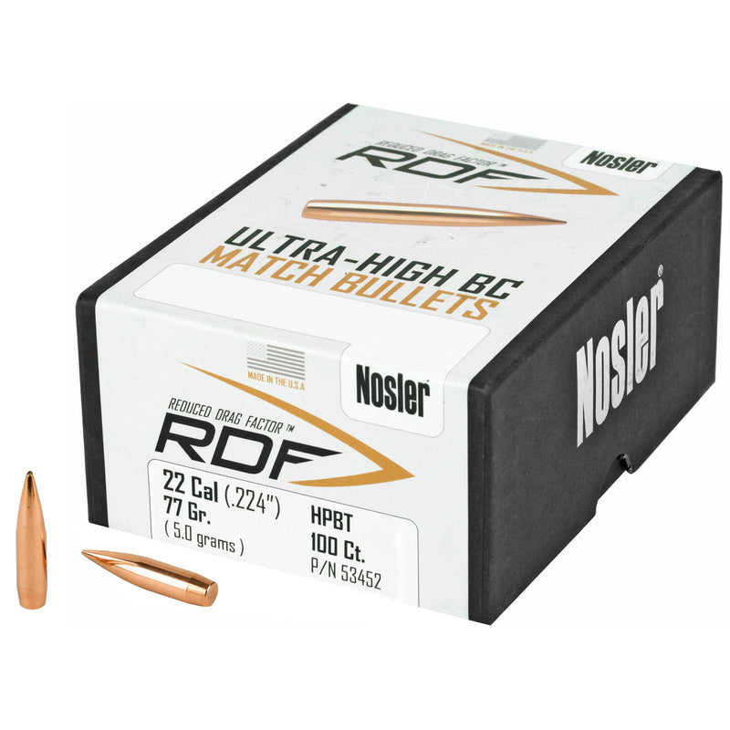 Load image into Gallery viewer, NOSLER RDF 22 77 HPBT 100CT - NOSB53452 - Marksmans Corner
