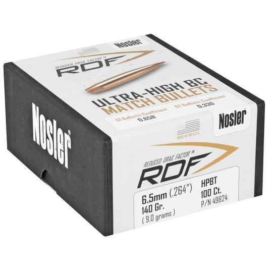 NOSLER RDF 6.5MM 140 HPBT 100CT - NOSB49824 - Marksmans Corner