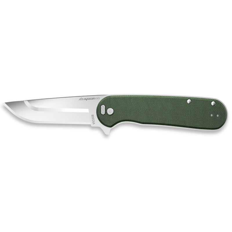 Load image into Gallery viewer, OD EDGE RAZOR VX3 MICARTA GREEN SS - OEVX330B-C - Marksmans Corner
