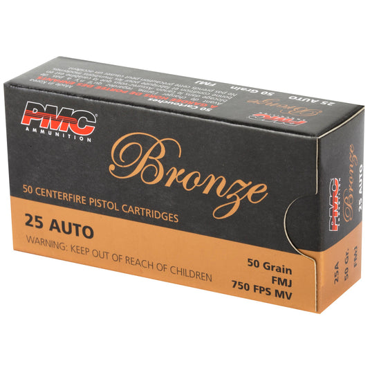 PMC BRNZ 25ACP 50GR FMJ 50/1000 - PMC25A - Marksmans Corner