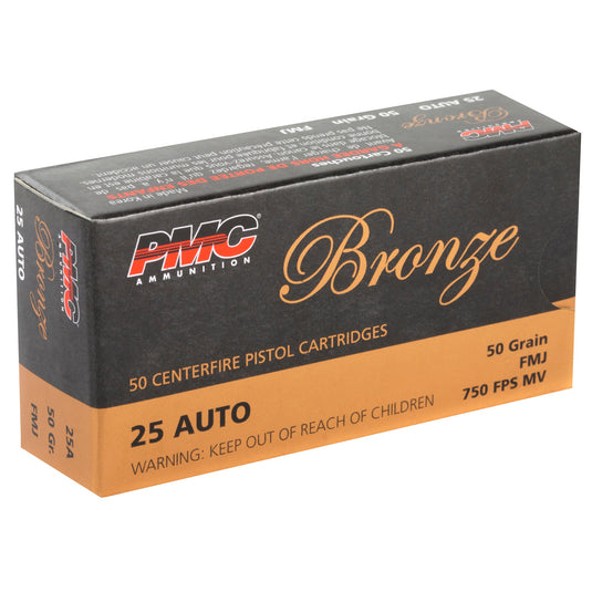 PMC BRNZ 25ACP 50GR FMJ 50/1000 - PMC25A - Marksmans Corner