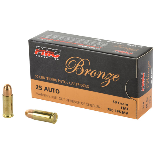 PMC BRNZ 25ACP 50GR FMJ 50/1000 - PMC25A - Marksmans Corner