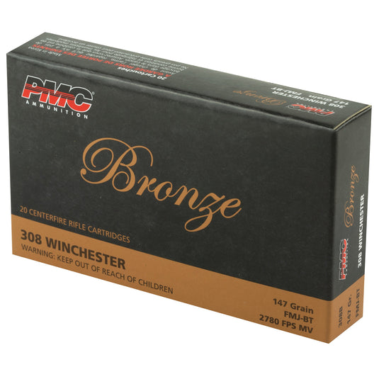 PMC BRNZ 308WIN 147GR FMJ 20/500 - PMC308B - Marksmans Corner