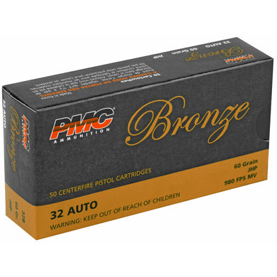 PMC BRNZ 32ACP 60GR JHP 50/1000 - PMC32B - Marksmans Corner