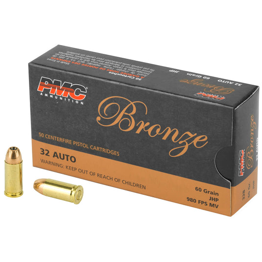 PMC BRNZ 32ACP 60GR JHP 50/1000 - PMC32B - Marksmans Corner