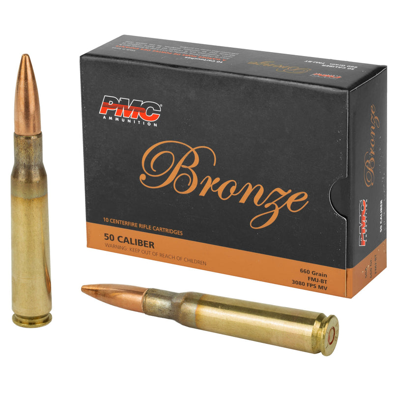 Load image into Gallery viewer, PMC BRNZ 50BMG 660GR FMJ BT 10/200 - PMC50A - Marksmans Corner
