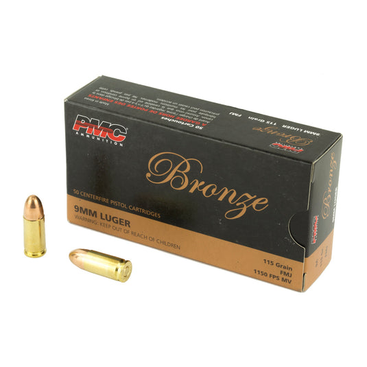 PMC BRNZ 9MM 115GR FMJ 50/1000 - PMC9A - Marksmans Corner