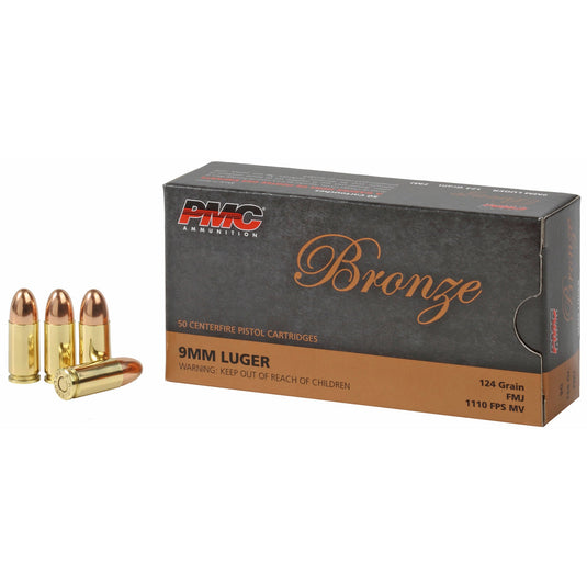 PMC BRNZ 9MM 124GR FMJ 50/1000 - PMC9G - Marksmans Corner