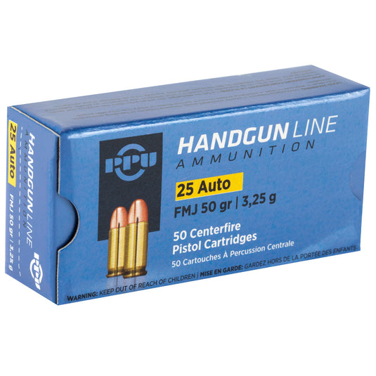 PPU 25ACP FMJ 50GR 50/1000 - PPUPPH25 - Marksmans Corner