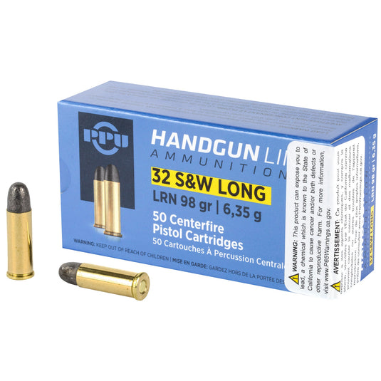 PPU 32 S&W LONG LRN 98GR 50/500 - PPUPPH32SW - Marksmans Corner