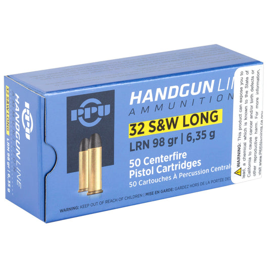 PPU 32 S&W LONG LRN 98GR 50/500 - PPUPPH32SW - Marksmans Corner