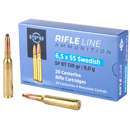 PPU 6.5X55 SWEDISH SP 139GR 20/200 - PPUPP6SWS - Marksmans Corner