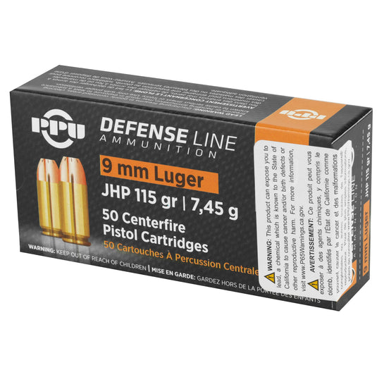 PPU 9MM JHP 115GR 50/1000 - PPUPPD91 - Marksmans Corner