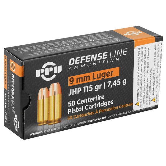 PPU 9MM JHP 115GR 50/1000 - PPUPPD91 - Marksmans Corner