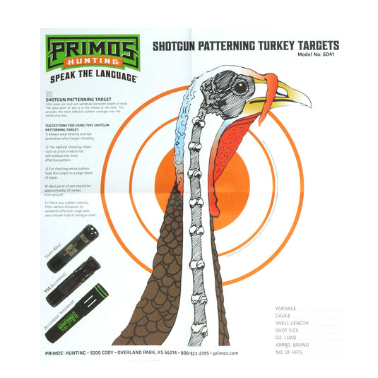 PRIMOS PAPER TURKEY TARGET 12CT - PRI6041 - Marksmans Corner